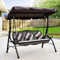 철제 흔들 그네 공원 실외 발코니 벤치 나무 리조트 인테리어, F옵션 이미지 참조