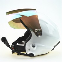 패러글라이딩장비 소음 제거 파라모터 헬멧 컬러풀 미러 바이저 파워 패러 글라이더 도매, 01 white_02 L 59 60cm