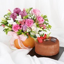 99플라워 (당일수령) 꽃사랑 케익 [ST-B442] - 전국꽃배달서비스 기념일 생일 케익 생화 꽃선물 당일배송 꽃상자