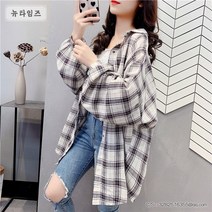 여성 클래식 홍콩무드 봄 가을 레쉬 와이셔츠