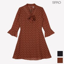 스파오 리본타이 플라워 원피스 SPOW938G63