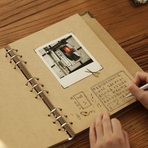 북바인딩 재료 수제노트 다이어리 만들기 DIY 세트 키트, 세트 (크라프트지+포장박스+스티커세트)