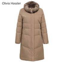 [올리비아하슬러]OH9WLP106_밍크 배색 구스다운 점퍼