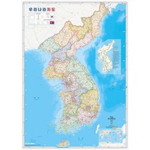 나우맵 우리나라지도 코팅 77x107cm 1장