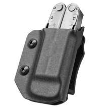 Kydex 가죽 웨이브 및 + 플러스/리바/서지용 멀티툴 칼집 튼튼함/스켈레툴 멀티 툴 파우치 미포함 탄소 섬유 사용 가능 GUN & FLOWER, Surge Heavy Duty-Leatherman