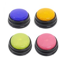 Haomenyi Led 기능 학습 자료 답변 버저 오렌지 + 블루 그린 핑크와 녹음 가능한 말하기 버튼, Multicolor