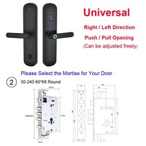 지문 자물쇠 블루투스 시물함 자물쇠 번호자물쇠 지문 도어락 전자 보안 스마트 블루투스 ttlock app wifi 디지털 코드 ic 카드 생체 인식 지문 도어 잠금 홈 299, 협력사, 블랙 6068 라운드