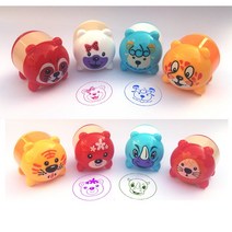 1pcs 칭찬 도장 스탬프 어린이 유치원 초등학생 동물 우표 어린이 장난감 인감 DIY 완구 문구, 01 random
