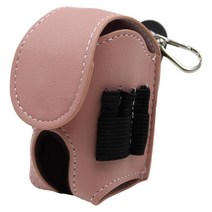 골프 볼 가방 휴대용 미니 골프 보호 가방 PU 가죽 볼 파우치 남자와 여자 골프 스포츠 액세서리, 분홍색