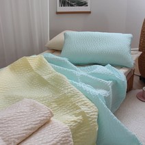 굿몽 누디썸머 시어서커 배덮개 홑이불, 민트블루