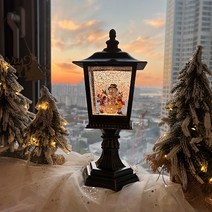 가로등 크리스마스 크리스마스 워터볼 오르골 LED 조명 랜턴장식 캠핑랜턴 크리스마스선물 무드등, 트리산타