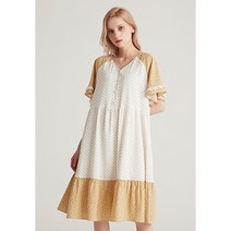 플라스틱아일랜드 컬러블록 프린트 셔링 원피스 PM2WO581