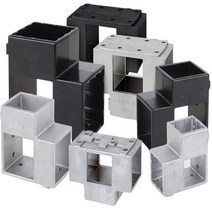 사각파이프 조인트 연결 각파이프 조립식 간편한설치, 사각파이프조인트75검정2개, 1개