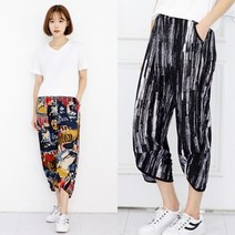[오지다] 시원한 아이스 쿨 나염 8부 팬츠 6종