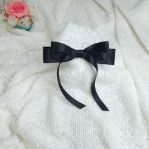 3겹 공단리본 왕리본핀 두줄 꼬리리본핀 단아한 리본핀