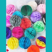 종이 허니컴볼 6cm 꽃볼 페이퍼벌룬 장식 프로포즈 이벤트룸 파티장만들기