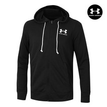 [정품인증] 언더아머(UNDER ARMOUR) 언더아머 UA 라이벌 후드집업 프렌치테리 남자 루즈핏 아노락 자켓 1370409-001 186703