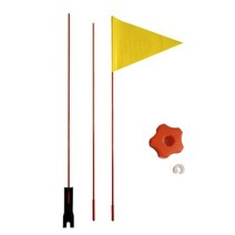 자전거를위한 기둥 핫 핑크 자전거 플래그 안전 깃발이있는 자전거 안전 깃발, 노란색