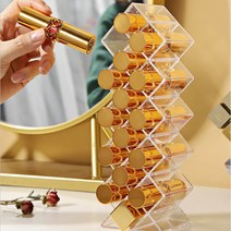 아크릴 16구 립스틱보관함 립스틱정리 립스틱정리대 립스틱정리함 립스틱진열대 브러쉬꽂이 화장품정리대, LJ16 ㅣ 투명