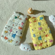 펫앤라이프몰 크레용 강아지패딩하네스 강아지패딩조끼 XS-XL, 옐로우