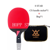 테니스 라켓 용품 악세사리 훈련 loki 8 star highstick table tennis racket professional pingpong bat competition, 짧은 핸들 cs