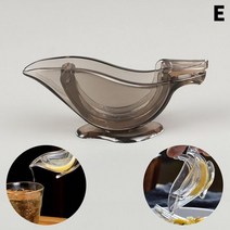 수동 투명 과일 압착기 레몬 클립 가정용 주방 바 가제트 새 모양 감귤류 과즙기 휴대용 오렌지 압착기, E