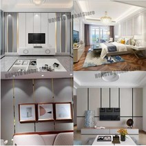 붙이는 거울 알리버트 스테인레스 스틸 소재 미러 벽 스티커 1 롤 골드 TV 배경 천장 테두리 스트립 거실, 03 Rose Gold_01 W1cm L244cm