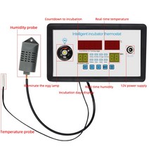 자동온도조절기 12V/220V 미니 스마트 온도 조절기 자동 인큐베이터 제어 시스템 농장 닭 오리 거위를 위한, 02 110220V