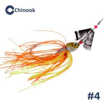 chinook inline spinners spinnerbaits lures 13g spinner baits for bass pike Tiger muskie metal jig lu, 4