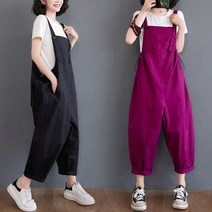 벨리타앤코 여성 멜빵바지 점프수트 린넨 와이드 캐주얼 mbk35