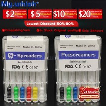 핸드 리머 볼트 6개/갑 치과 K/H/S/R 파일 루트 Canal 플러그 스프레더 K 리머 endododontics Limas 악기, 30 P 25MM NO.10