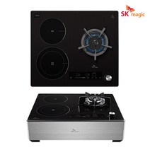 SK매직 GRABI320H 가스 하이브리드 전기쿡탑 (인덕션2+가스레인지1) 빌트인형, LPG(프로판가스), 프리스탠딩(외함15cm), 직배송방문설치