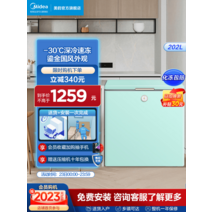 소형냉동고 서랍형냉동고 가정용 서랍식 40 50 100 200 리터 Midea 202L 레트로 냉동고 소형 에너지 절약형 대용량 마이너스 30 급속 냉동 냉장고, [01] 연한 초록색