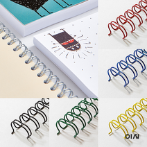 와이어링 제본링 23홀 34홀 2:1 3:1 바인더 셀프제본 제본기 소모품 소량, 와이어링 (23홀), 흑색 - 10개, 14.3mm (~120장)