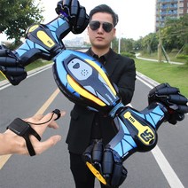 손가락 핸드 모션 인식 RC카 사륜구동 제스처 조종 콘트롤 원격제어 무선 드리프트 오프로드, 42CM 트위스트 옐로우+모션 + 배터리4개