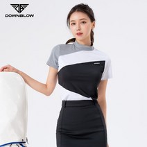 다운블로우 여성 봄여름 골프웨어 라운드 반팔 티셔츠, 상세페이지 참조3, 화이트_L(100)