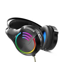 헤드셋 게이머 헤드폰 서라운드 사운드 스테레오 유선 이어폰 USB 마이크 다채로운 빛 PCLaptop 게임 헤드셋, 3.5 ver