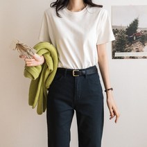 코지 여자 파스텔 모브컬러 데일리 기본 무지 반팔티