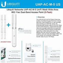 Ubiquiti UAP-AC-M-5 UniFi 메시 와이드 에어리아 802.11ac 듀얼 밴드 액세스 포인트 (5팩)