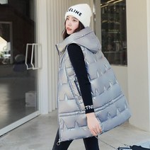 여자 패딩 조끼 경량 베스트 겨울 누빔 유광 점퍼 K15