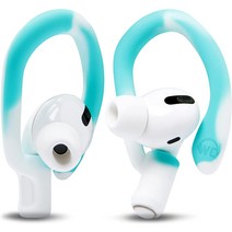 WC HookZ - 에어팟 프로 및 에어팟 1용 업그레이드된 오버 이어 후크 2 및 3-2 사이즈 쌍 패키지에 포함, 02 블루 홀치기 염색