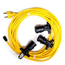 하트앤 오징어등 캠핑 줄조명 스트링라이트 파티라이트(노란색) 10M 3구 4구 5구, 10미터3소켓_노란색+LED 8W(주광색포함)