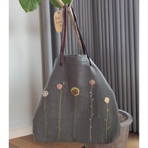 프랑스자수가방/ 리넨2/ 카키