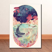O086 일러스트 홈데코 거실 방 캔버스액자, 무광일반_L_24cm x 33cm