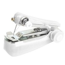 가정용미싱 오바로크 자수 소형 미니 홈 휴대용 핸드 재봉틀 의류 유용한 툴 액세서리, white