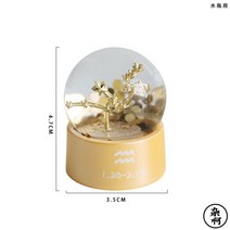 투명 별자리 스노우볼 생일 선물 여자 친구 워터볼 기념일 크리스털볼 구슬 12궁, 물병자리