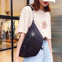 홍대언니 지퍼 벨크로 바디 크로스 슬링백 힙색 GRHS