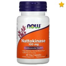 NOW Foods 나토키나제 100mg 60캡슐, 1개, 기본