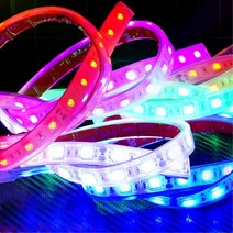 플랙시블 12V 6발 3칩 LED바 RGB 10cm 거실조명 램프, 10cm로 재단 구매시, 검정띠 RGB 10cm 기본연결발송