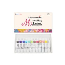 칼라뱅크 비비드 마블링물감 12ml 12색 세트